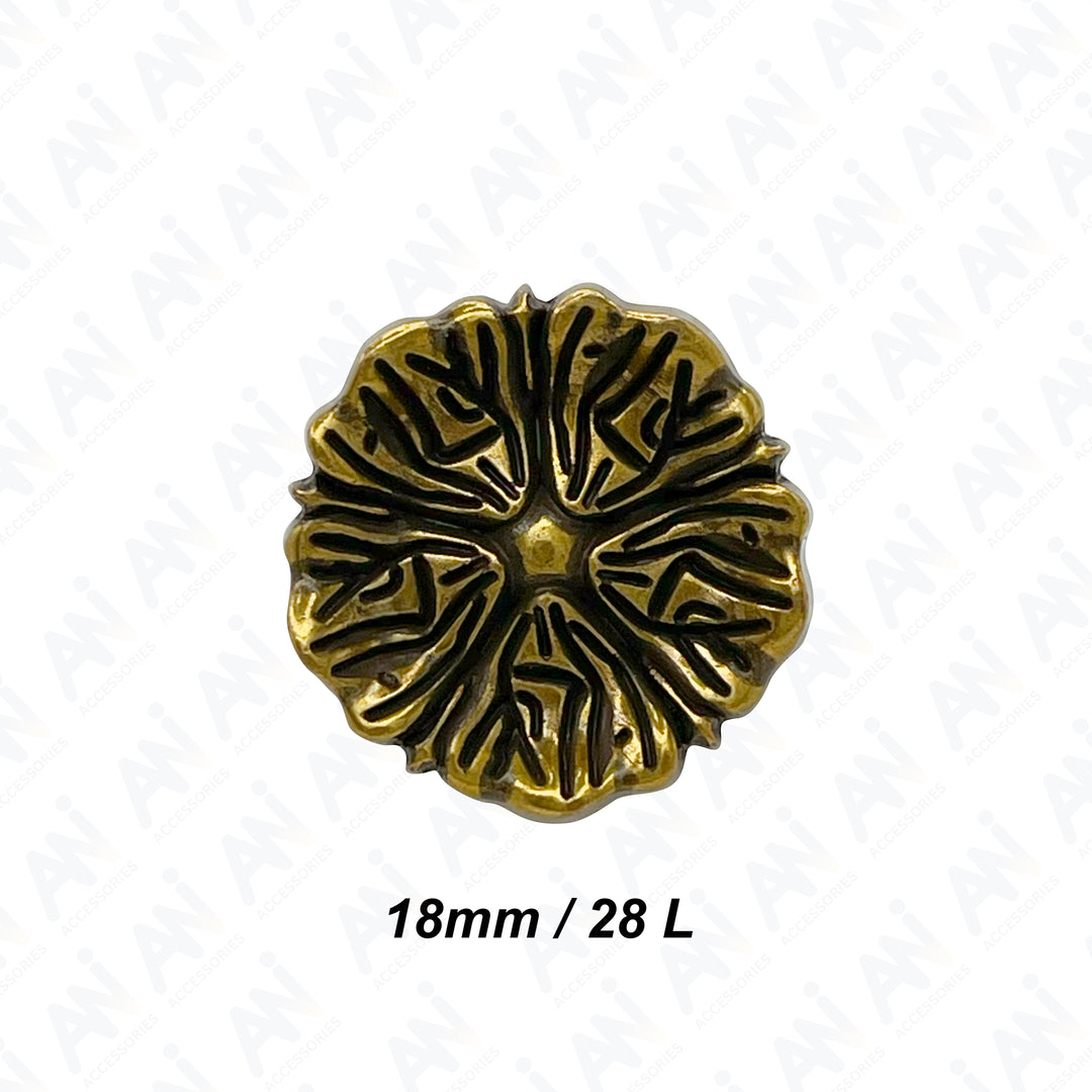 Blooming Beauty Metal Buttons