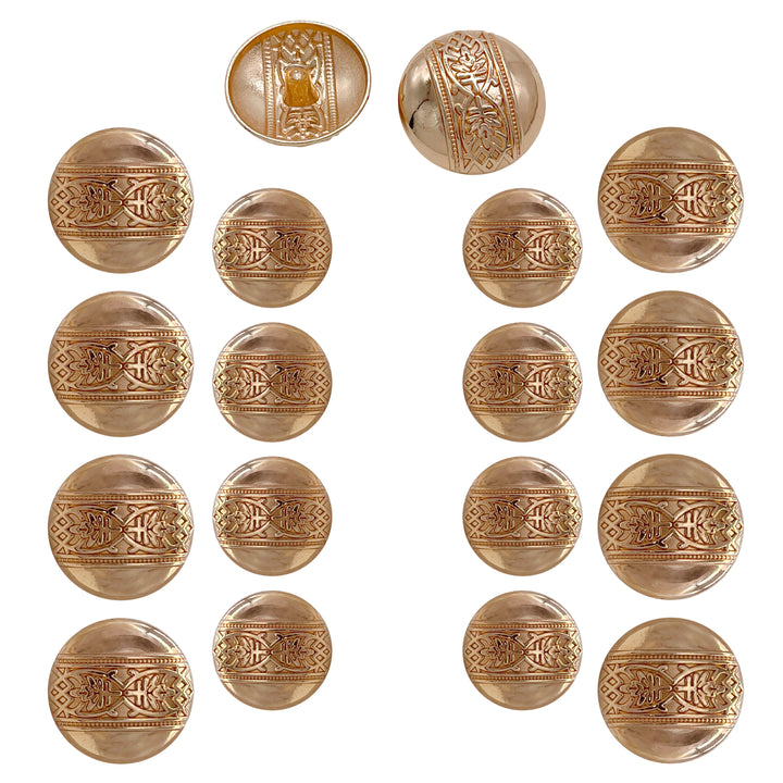 Etched Design Metal Buttons