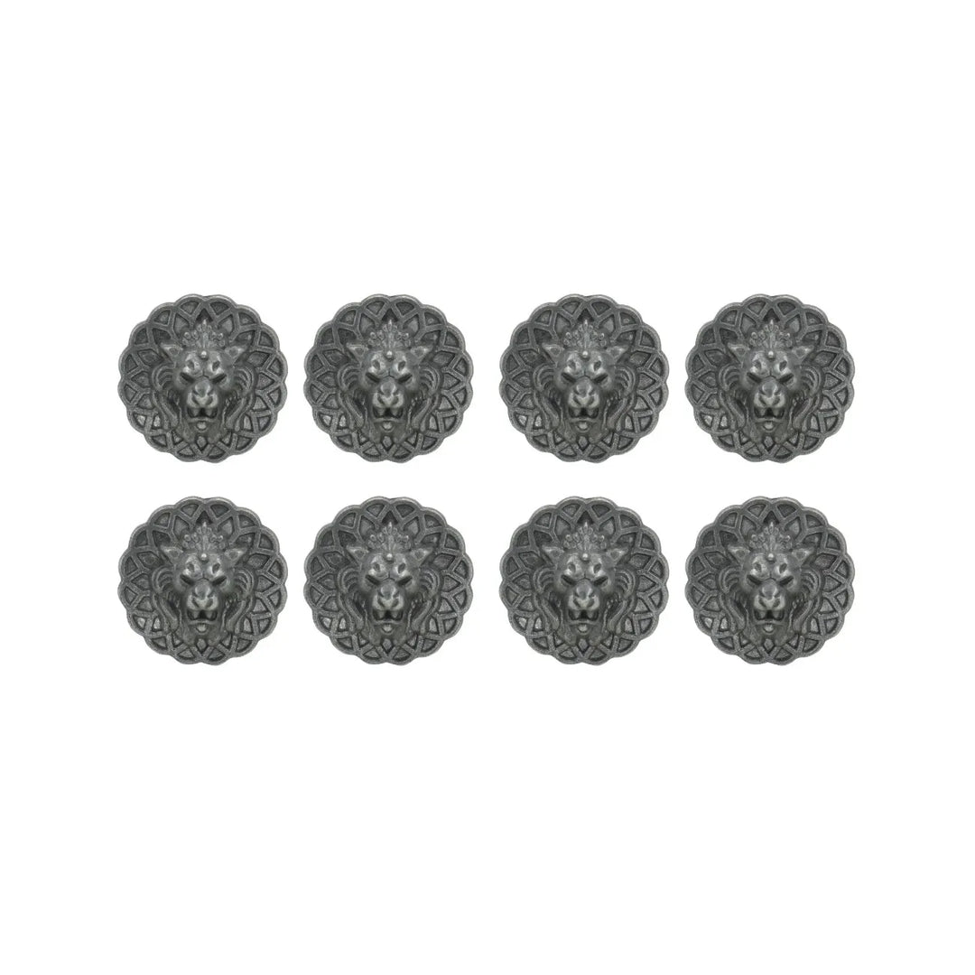 Lion Head Buttons for Clothing and Accessories | 18mm(28L) & 22mm(34L)