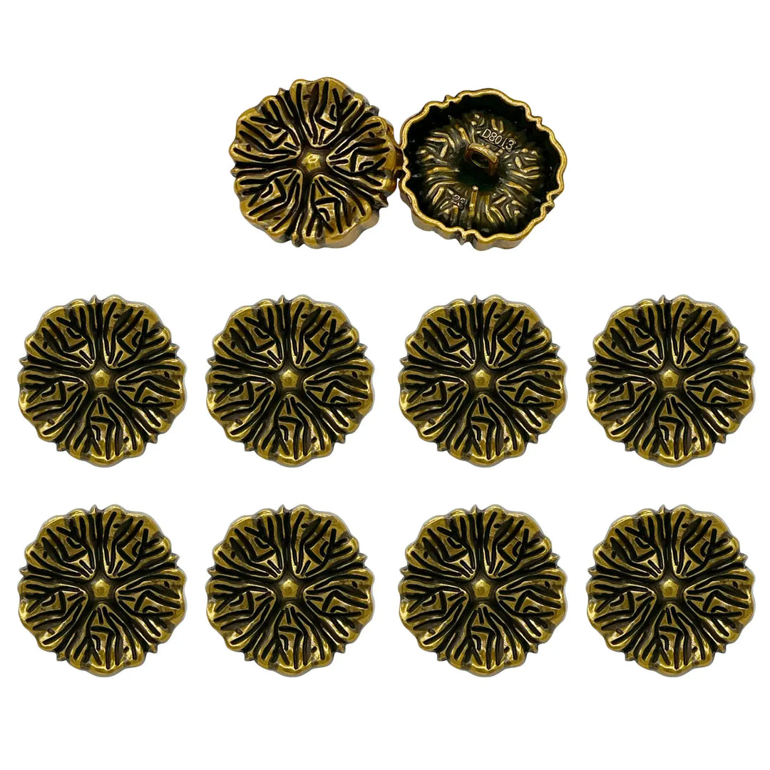 Blooming Beauty Metal Buttons | 18m, 20mm, 23mm