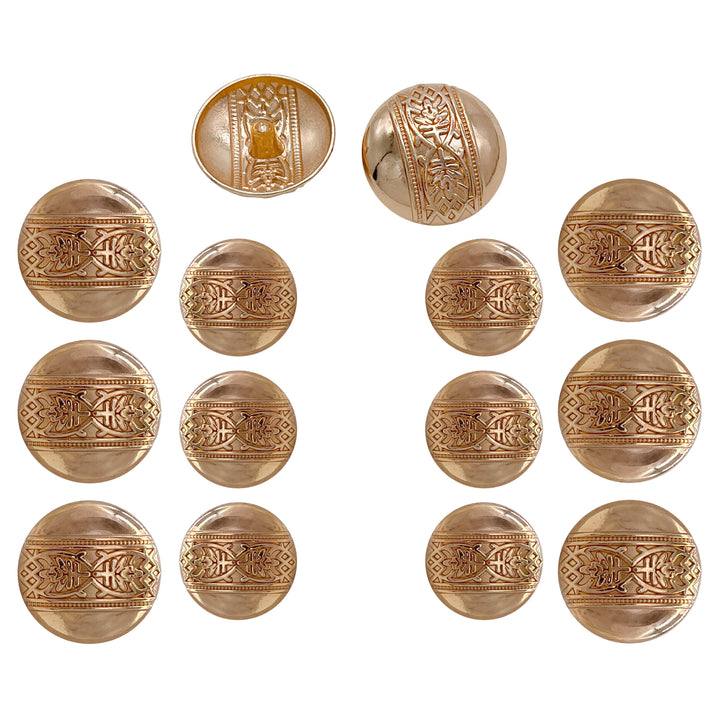 Etched Design Metal Buttons