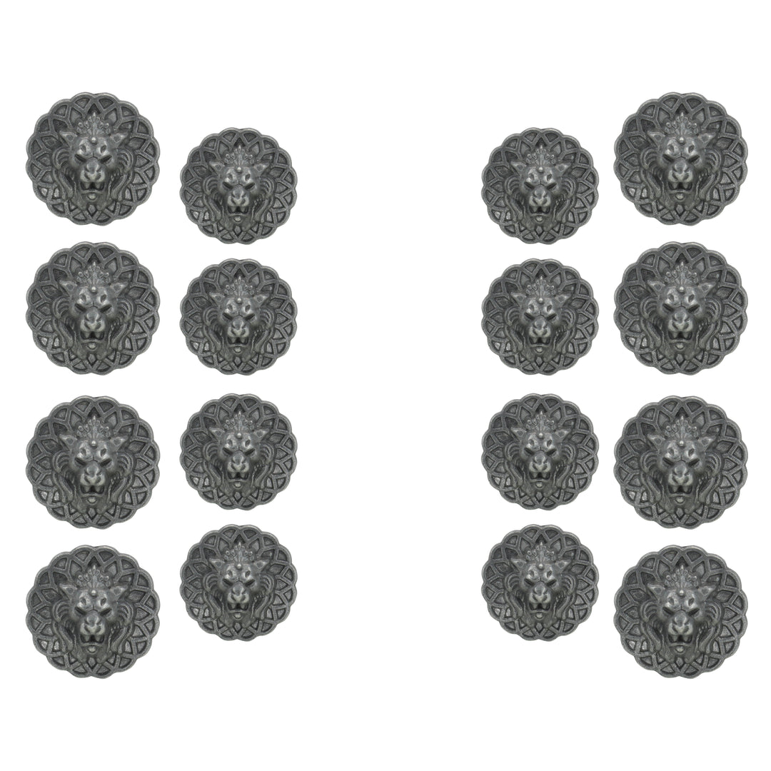 Lion Head Buttons for Clothing and Accessories