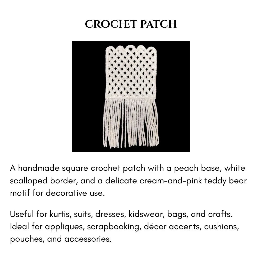 Crochet Diamond Mesh Patch | 2pc