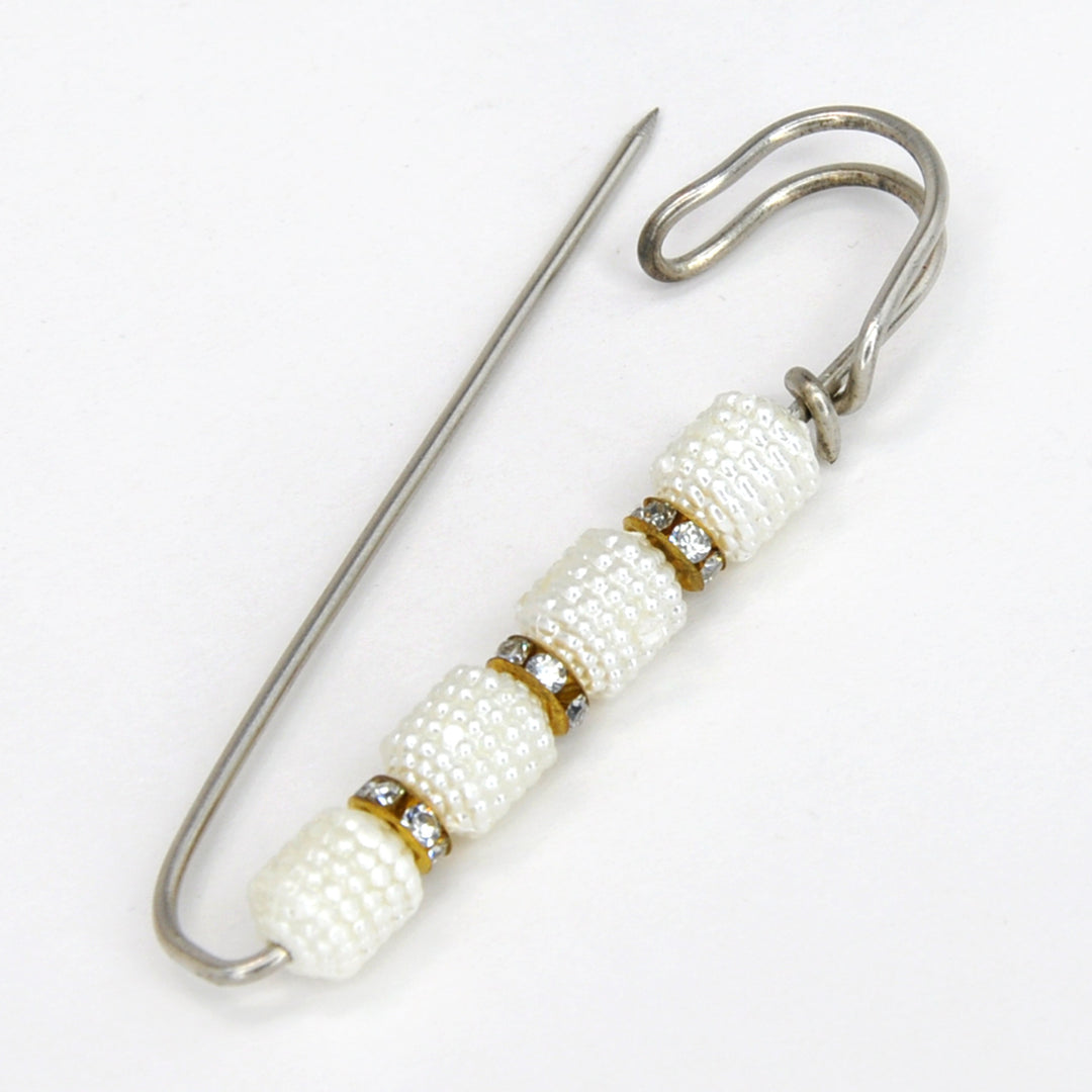 Ani Accessories Beaded Safety Pins  on a white background