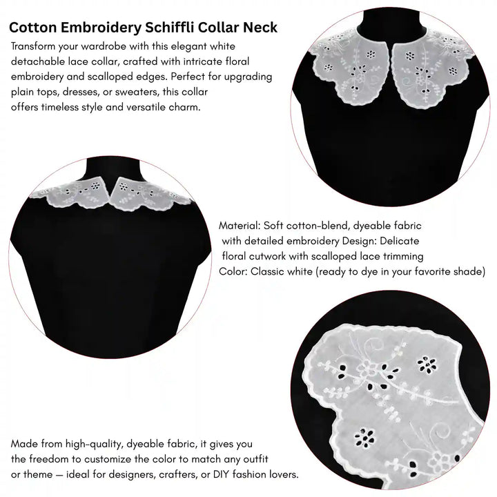 Ani Accessories Floral Style Leafy Design Neck Collar perfect for festive, party and casual wear styling