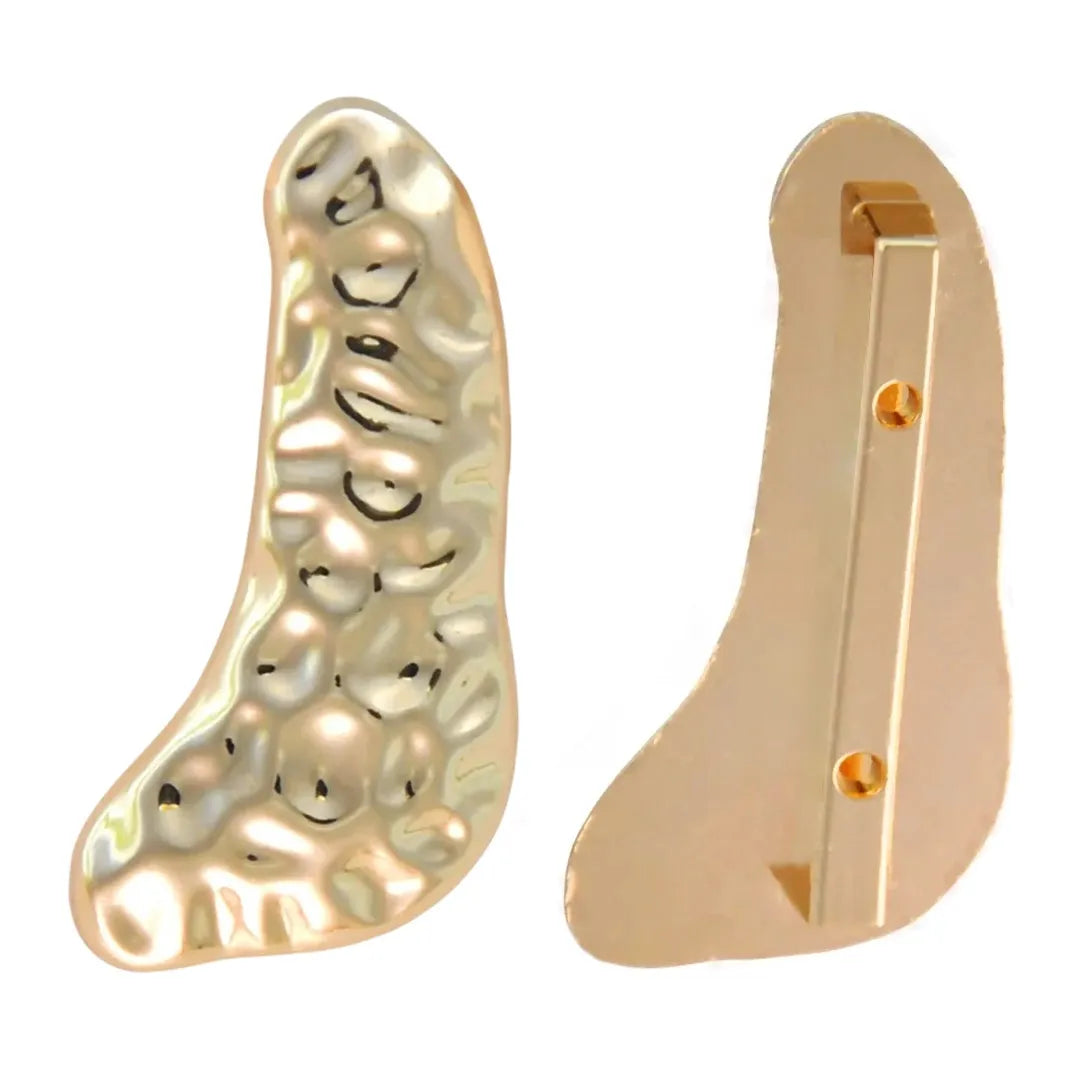 Ani Accessories Hammered Crescent Buckle Front  & Back image in the white buckle.