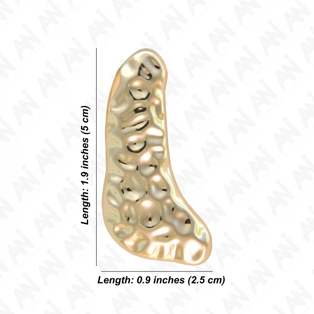 Ani Accessories Hammered Crescent Buckle Size written on the white background.