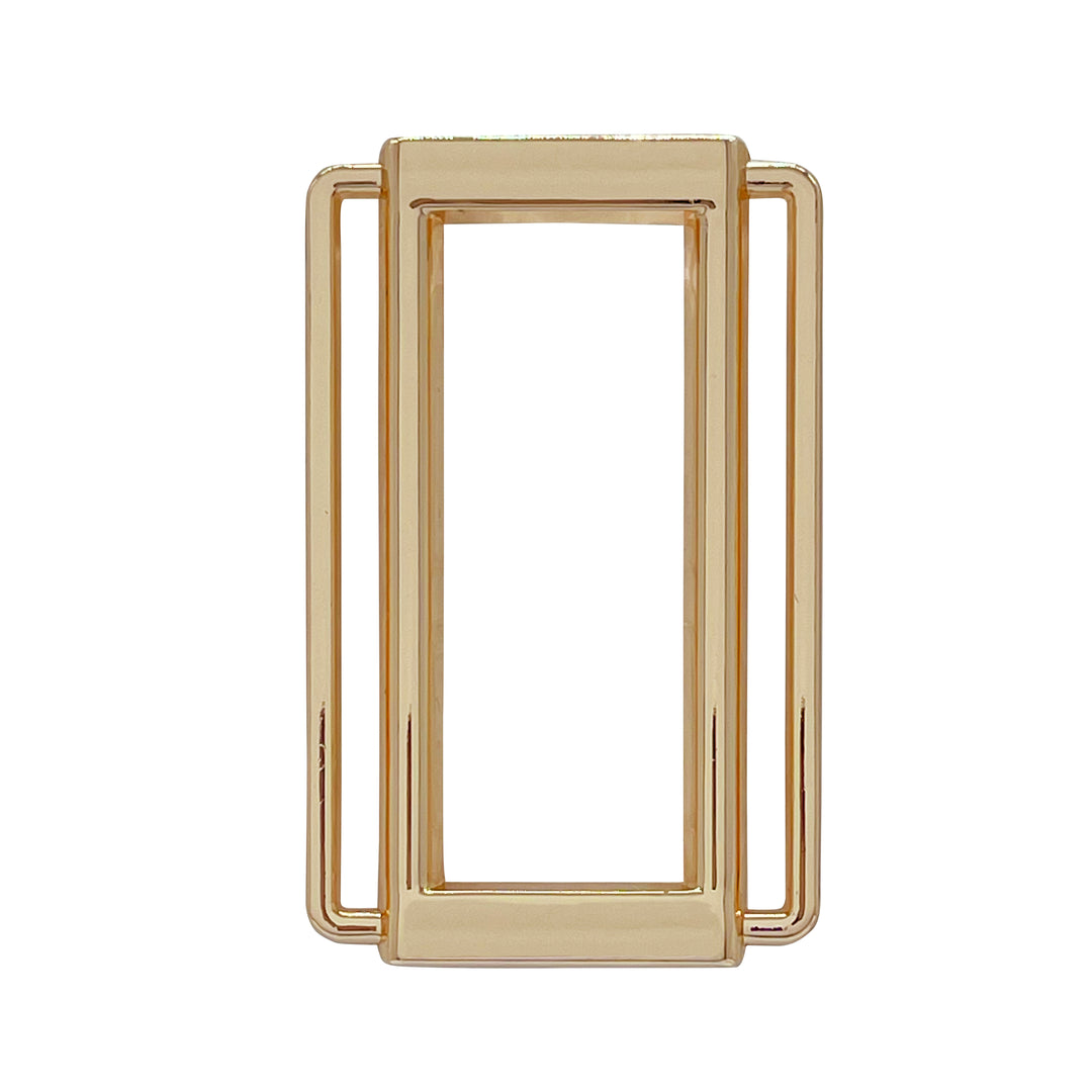 Ani Accessories Metal Double Bar Buckle in a white background.