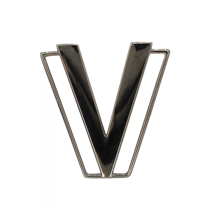  Buy now Ani Accessories Zooming image of  Nickel Geometrical V buckle in a white background.