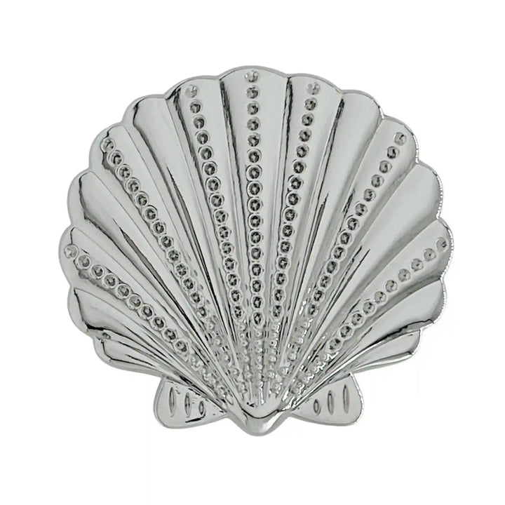Ani Accessories Scallop Shell Silver  Metal Buckle zooming image in the white background.