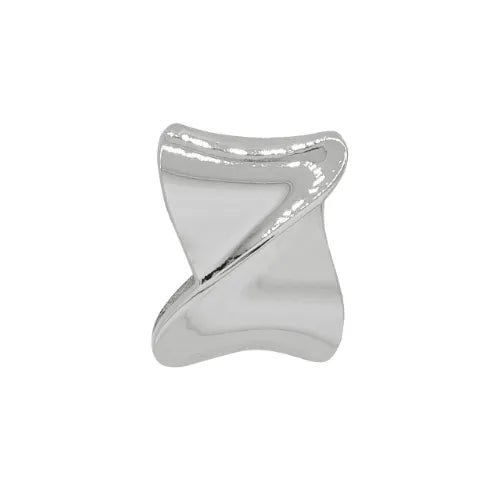 Ani Accessories Twisted Design Silver Metal Buckle in zooming image in the white background.