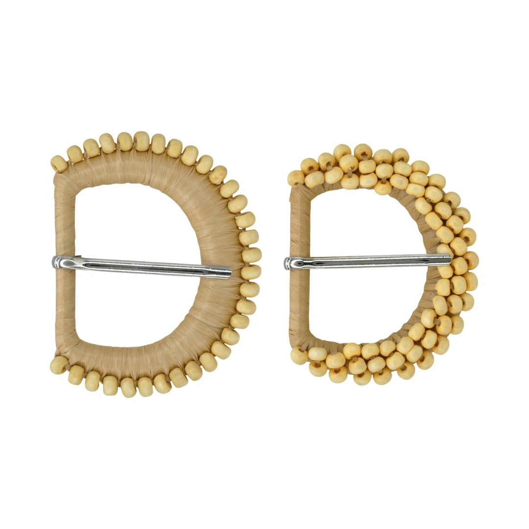 Ani Accessories Two Designs D Shape Wooden Buckles for Belt Bag Dress DIY Sewing Craft Garment Decoration
