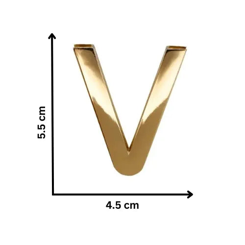  Ani Accessories V-Shaped Elegant Metal  gold Buckle size written on the white background.