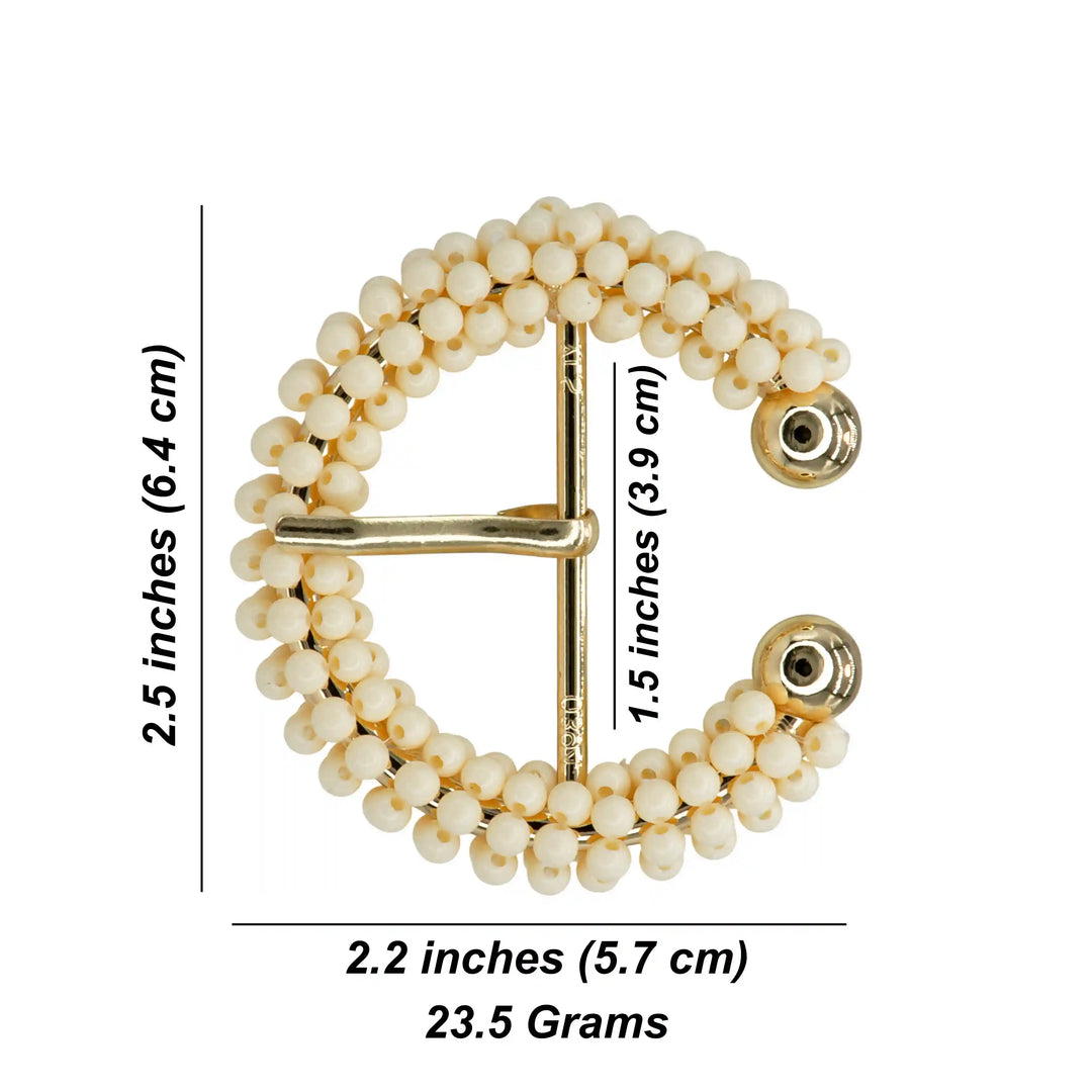 Ani Accessories Wooden C Buckle with Wooden Beads for Belt and Bag DIY Craft Sewing Apparel Decoration Accessory