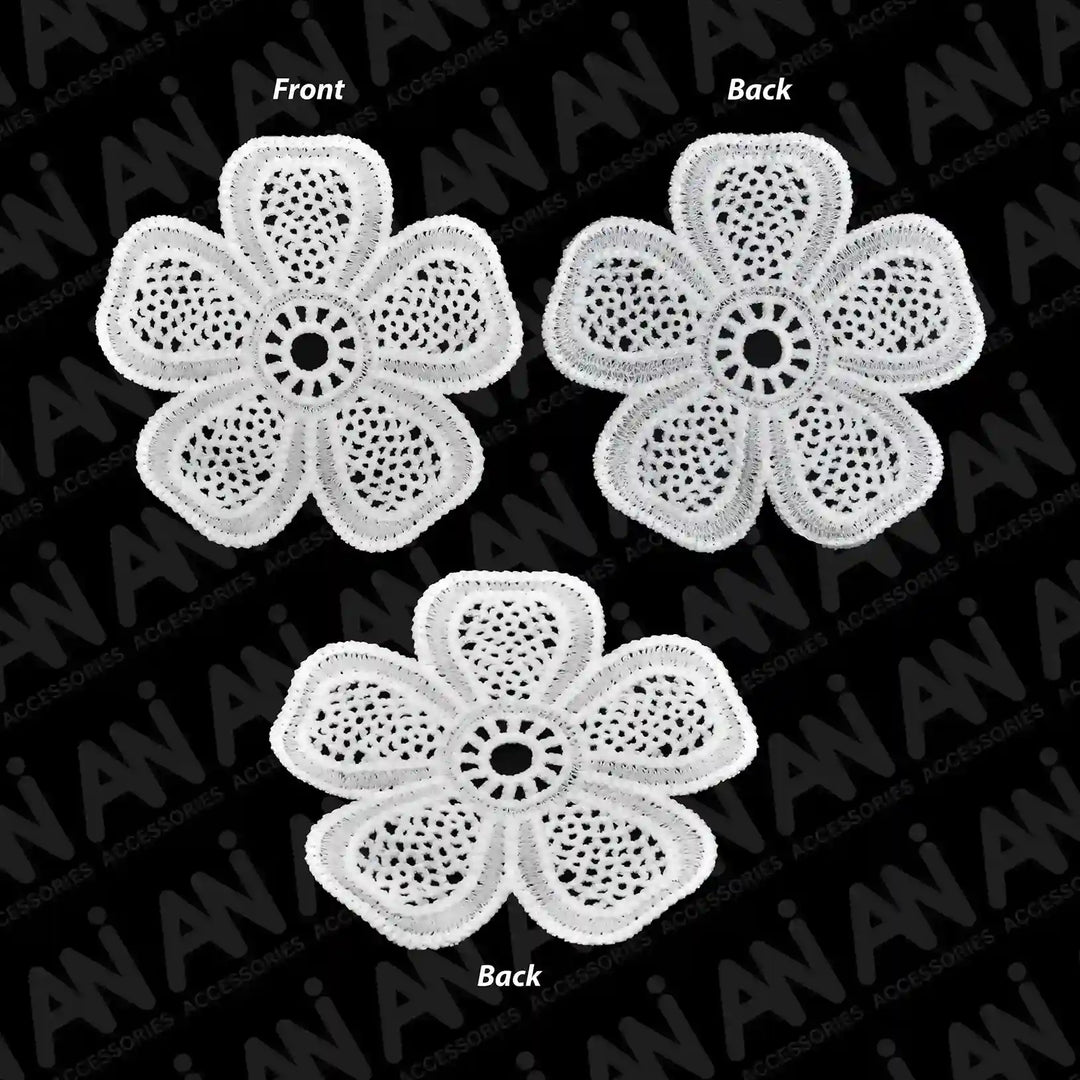 Ani Accessories designer clover crochet appliqué patch for saree kurti DIY craft applique
