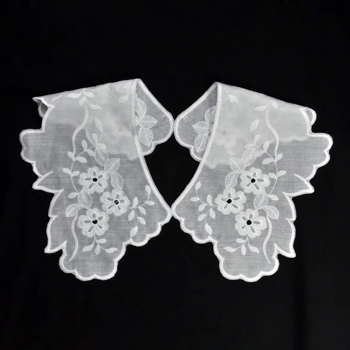 Ani Accessories detachable embroidered lace collar with elegant detailing for dresses blouses and DIY styling