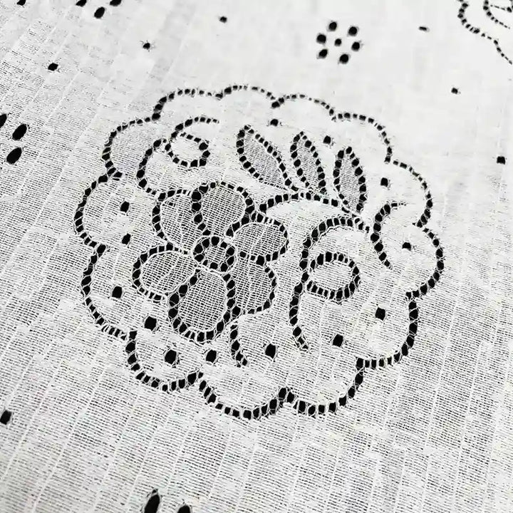 Ani Accessories dyeable French lace fabric with ornate medallion embroidery 60 inches for designer outfits