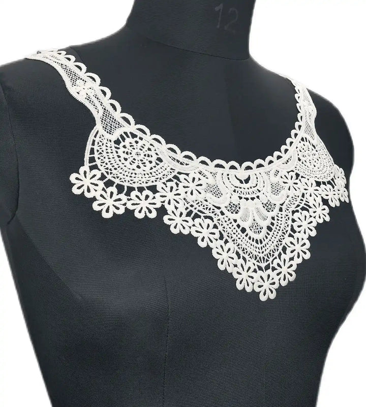 Ani Accessories elegant daisy floral border neckline featuring fine embroidery for kurtis, blouses, and gowns