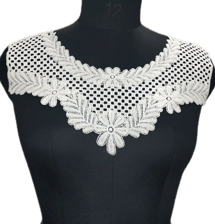 Ani Accessories elegant honeycomb floral touch yoke featuring intricate pattern for kurti, gown, and blouse