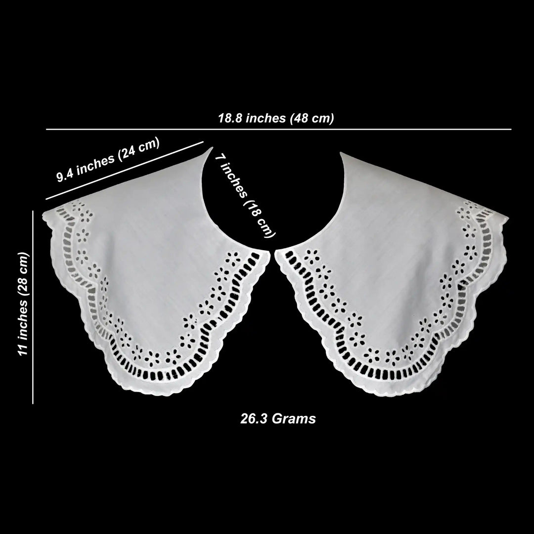 Ani Accessories embroidered floral border Peterpan collar applique for dresses kurtis and blouses