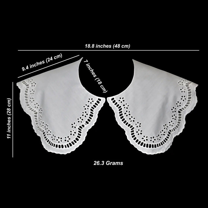 Ani Accessories embroidered floral border Peterpan collar applique for dresses kurtis and blouses