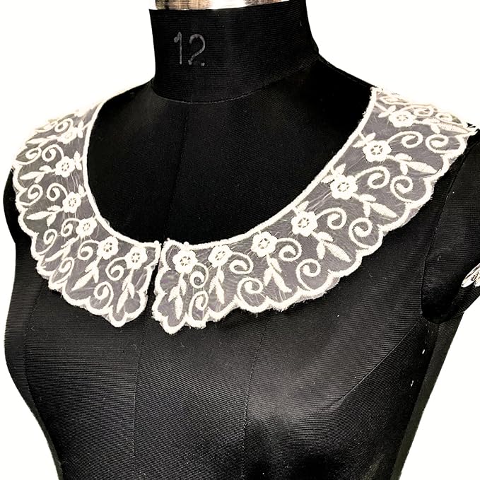Ani Accessories floral and leafy design round neckline with intricate embroidery, premium threadwork, and elegant detailing