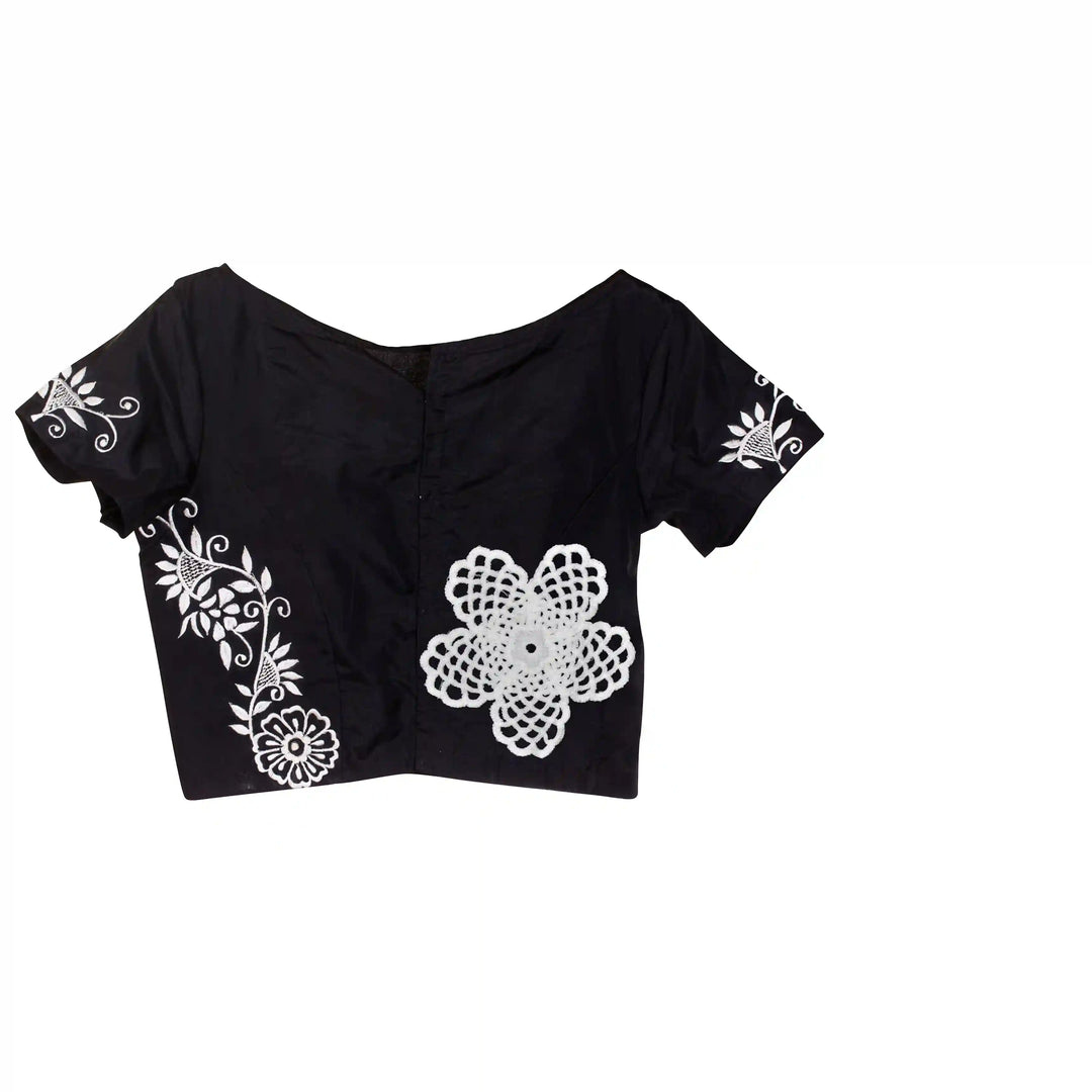 Ani Accessories floral cut work spun poly sew on patch for dresses kurtis saree embroidery applique