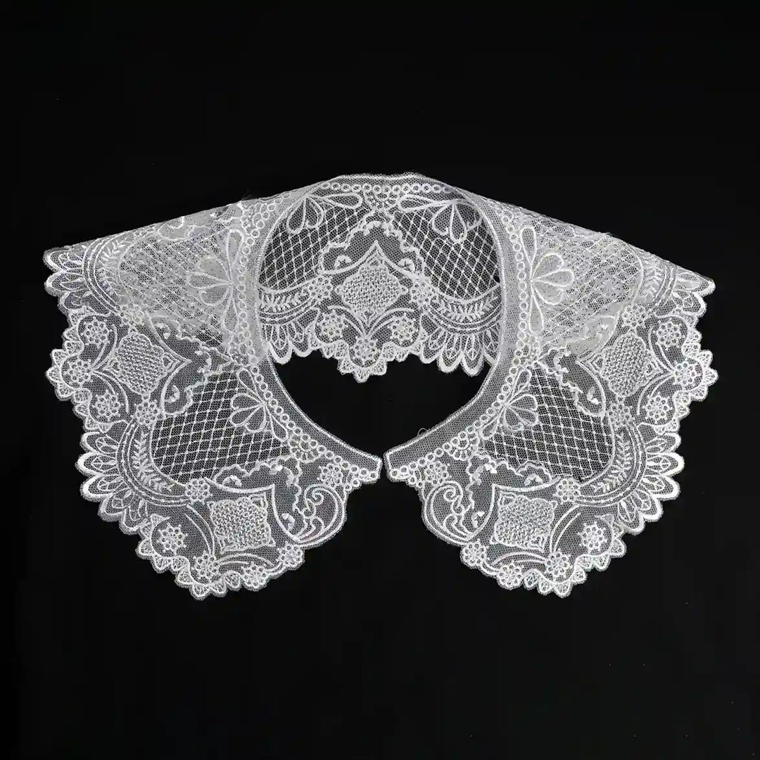 Ani Accessories floral cutwork cross design Peterpan collar with intricate embroidery for dresses blouses and DIY use