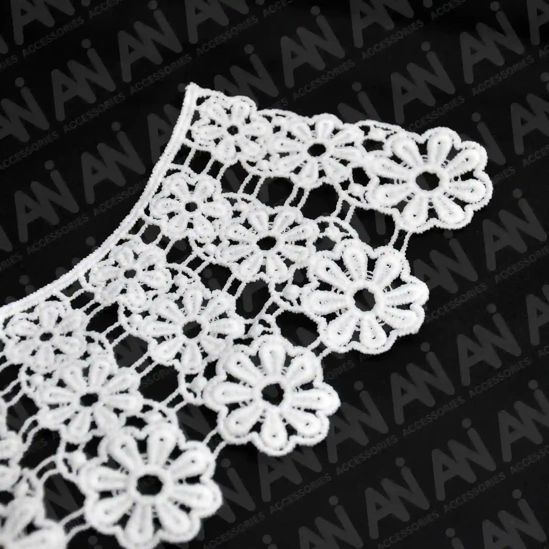 Ani Accessories flowing floral lace neck collar big and small sizes, small great for kids gowns