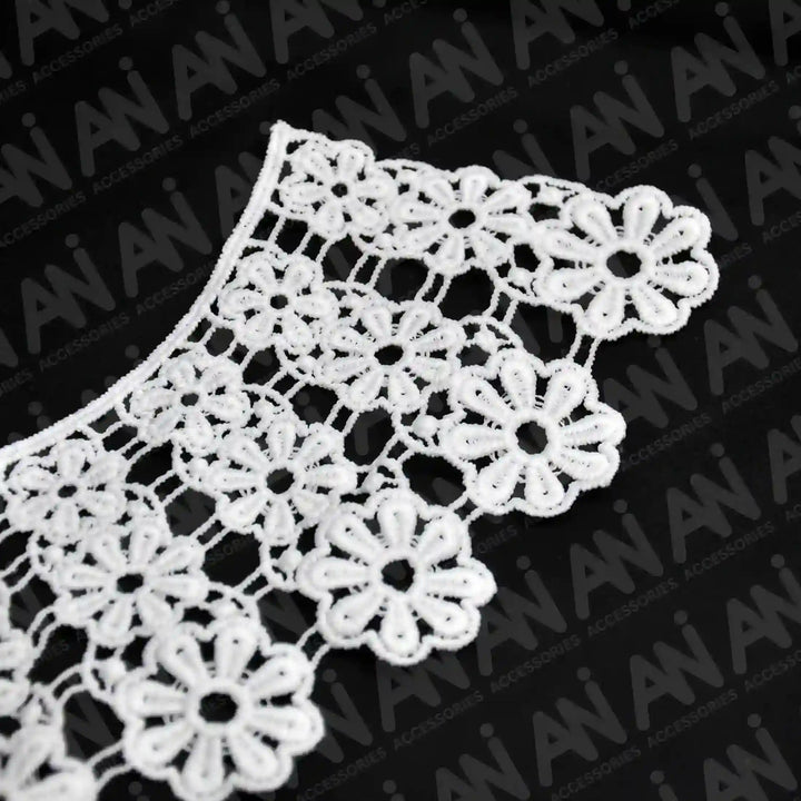 Ani Accessories flowing floral lace neck collar big and small sizes, small great for kids gowns