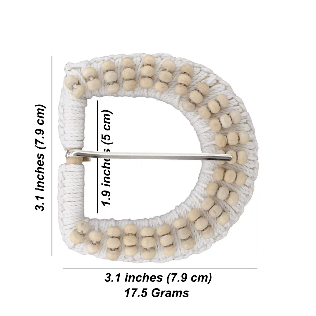 Ani Accessories handmade D prong raffia buckle straw woven buckle for belt bag DIY fashion craft decor
