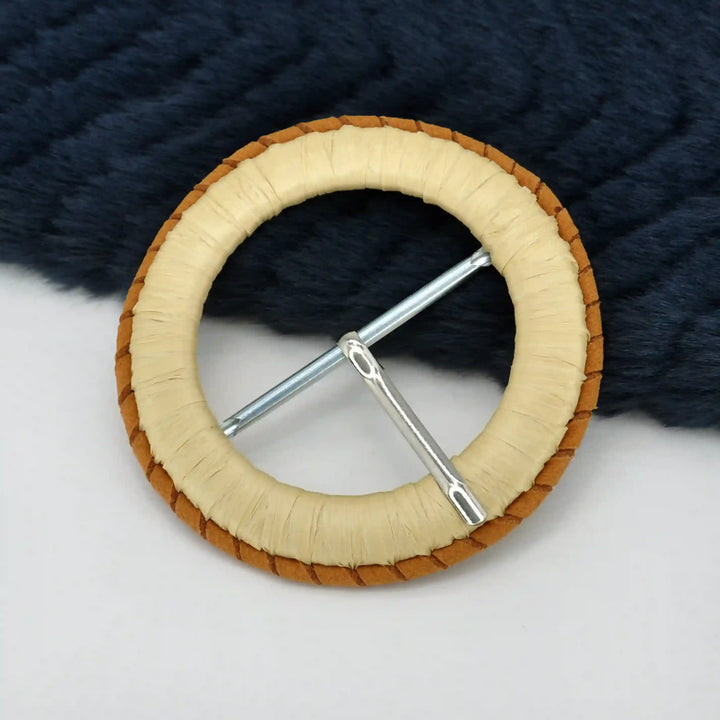 Ani Accessories heritage brown beige ring buckle classic round buckle for belt bag DIY craft accessory