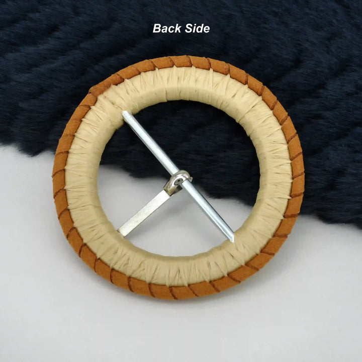 Ani Accessories heritage brown ring beige buckle round fashion buckle for belts bags DIY craft decor
