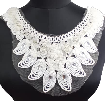 Ani Accessories leafy diamond and pearl style round neckline with elegant detailing for designer ethnic wear