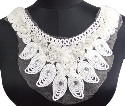 Ani Accessories ornate leafy diamond pearl round neckline adding luxury to women’s fashion designs