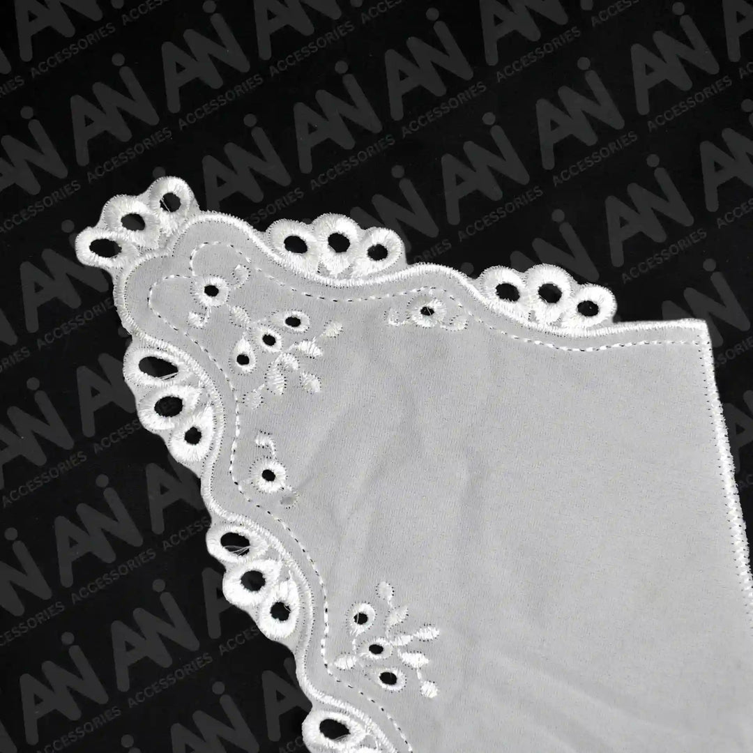 Ani Accessories premium Broderie Anglaise V-Neck lace trim for women dresses and bridal wear styling