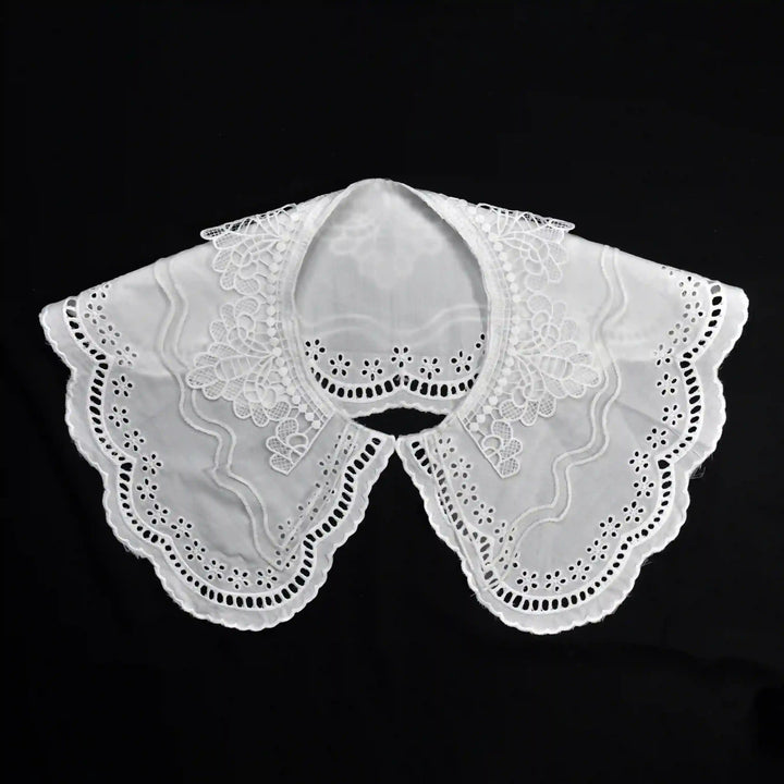 Ani Accessories premium Victorian revival floral cutwork collar for heritage inspired fashion detailing