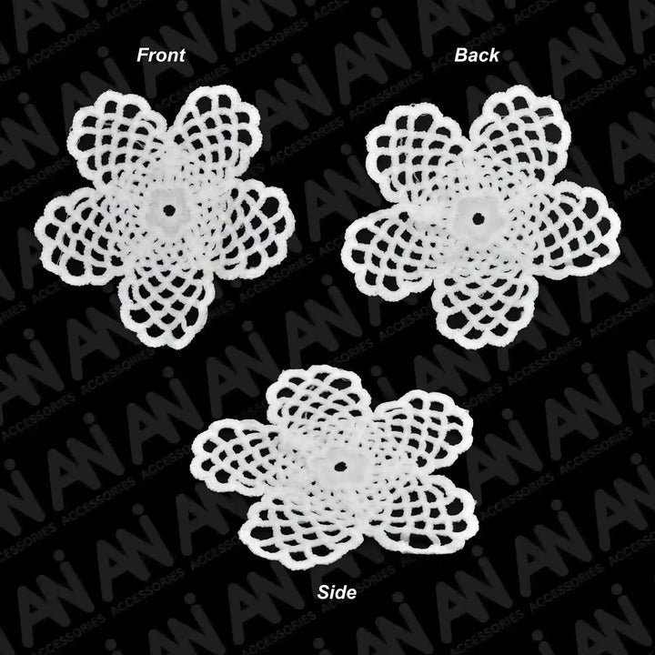 Ani Accessories premium cut work floral spun poly sew patch for dress blouse kurti decoration
