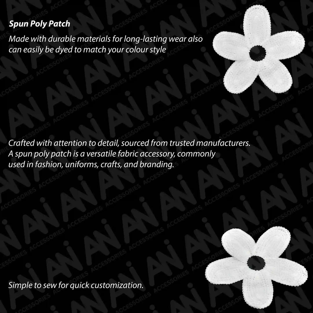 Ani Accessories premium daisy spun poly appliqué sew patch for dress blouse kurti decoration