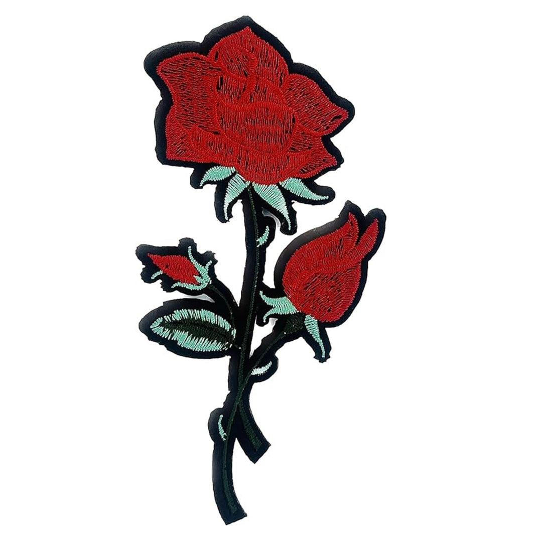 Ani Accessories rose sew flower patch for women jackets shirts denim jeans bags and DIY clothing projects with elegant floral design