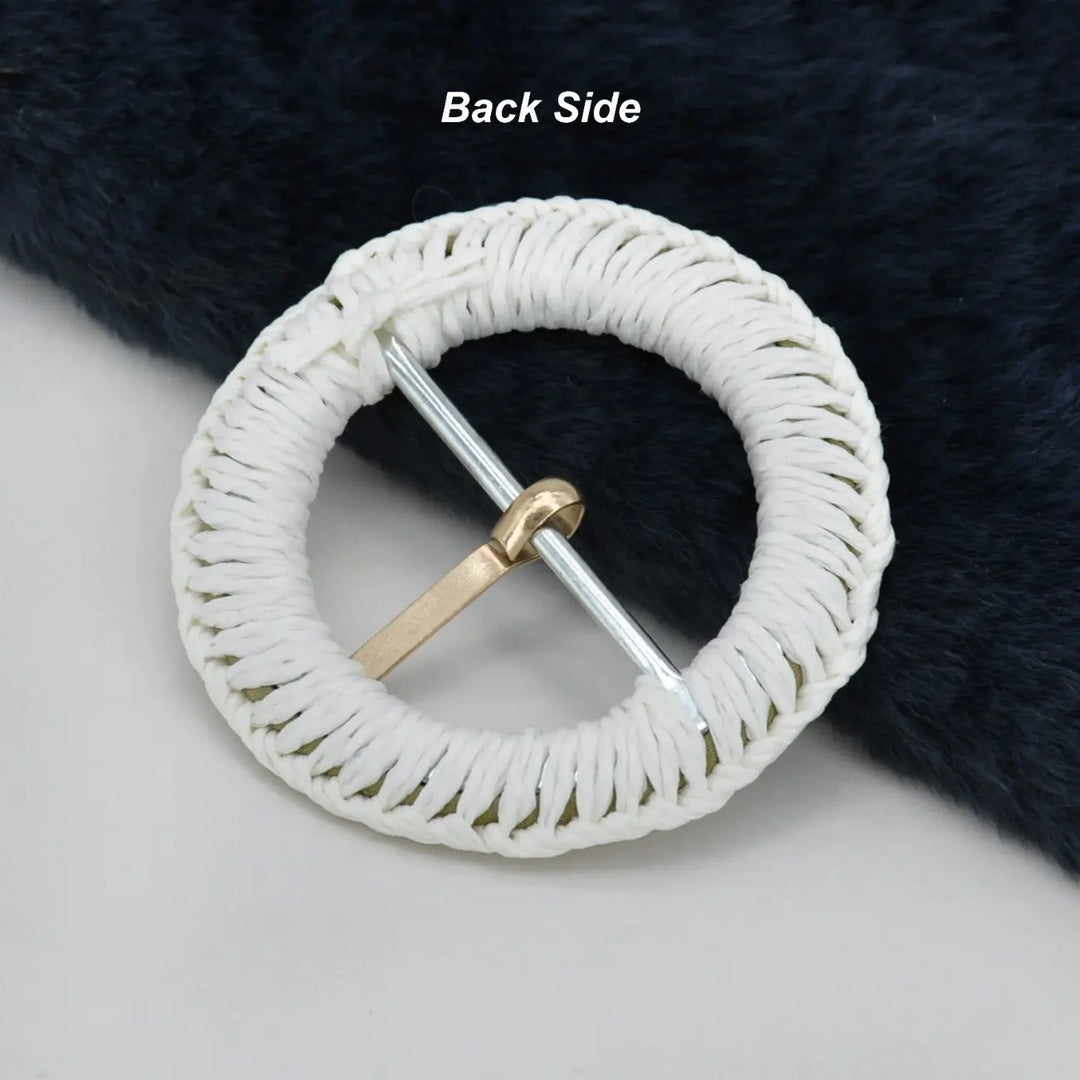 Ani Accessories round handcrafted buckle with metal pin 2.5 inch buckle for belts bags DIY accessory decor