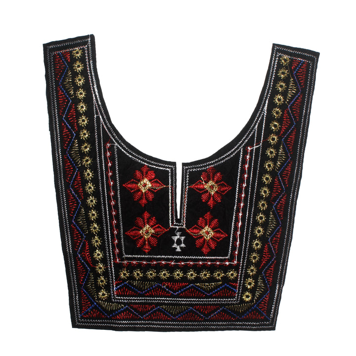Ani Accessories stylish regal mosaic embroidered neckline patch for kurtis dresses with artistic detailing for ethnic wear luxe