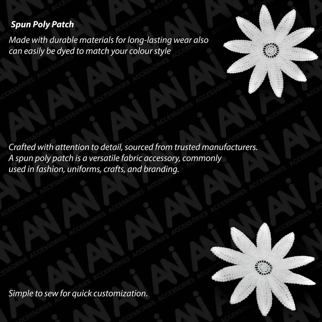 Ani Accessories sunflower spun poly sew on patch for dresses kurtis saree embroidery applique