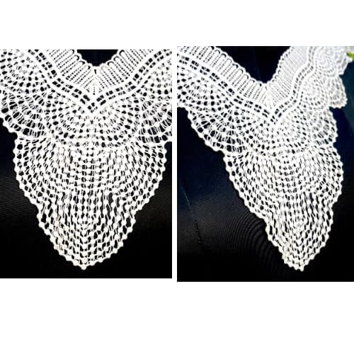 Ani Accessories white dyeable neckline applique for women’s ethnic wear, perfect for dyeing, stitching and DIY fashion use no