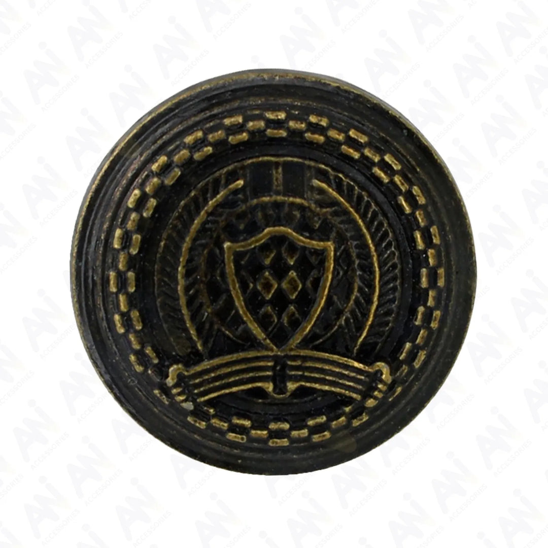 Antique gold with black buttons by Ani Accessories, perfect for enhancing coats, jackets, and blazers.