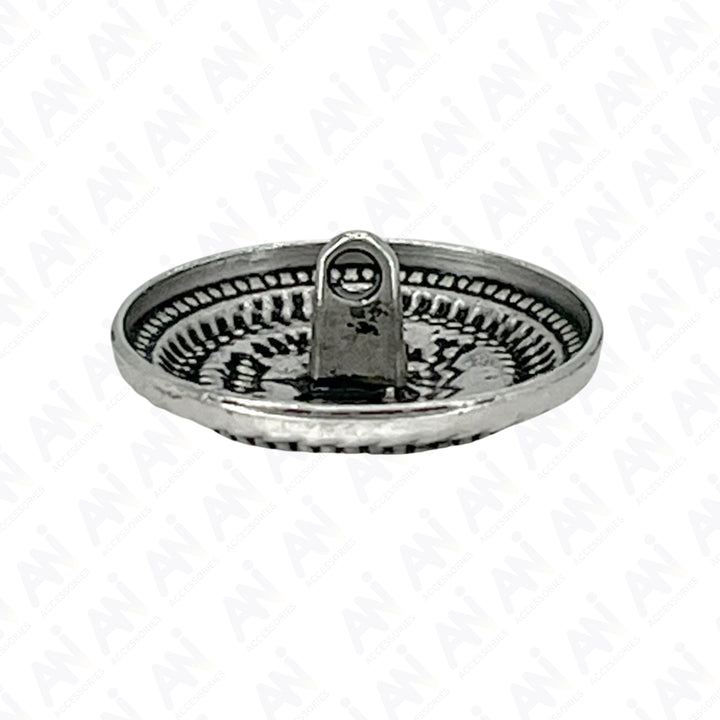 Antique silver metal button by Ani Accessories
