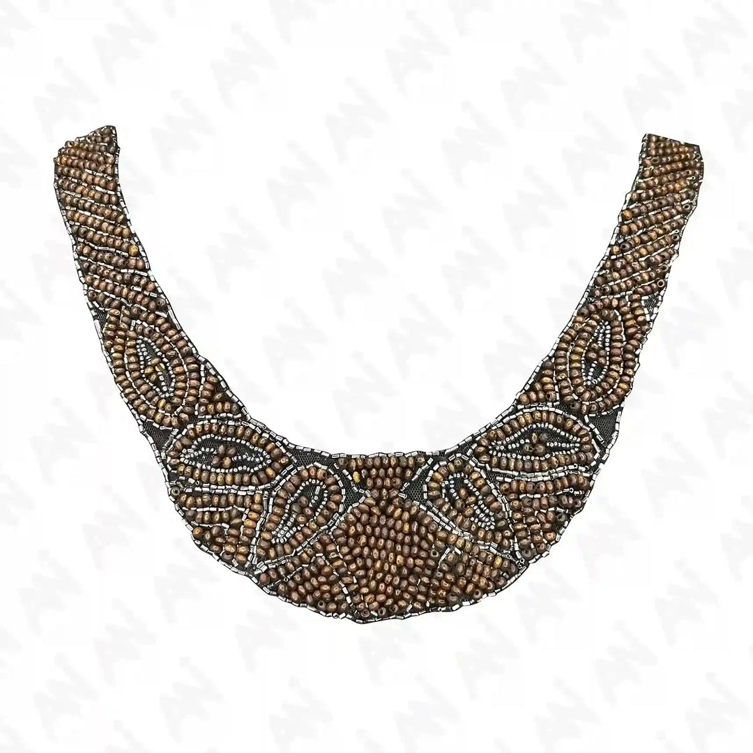 Stylish Beaded Scoop Neckline