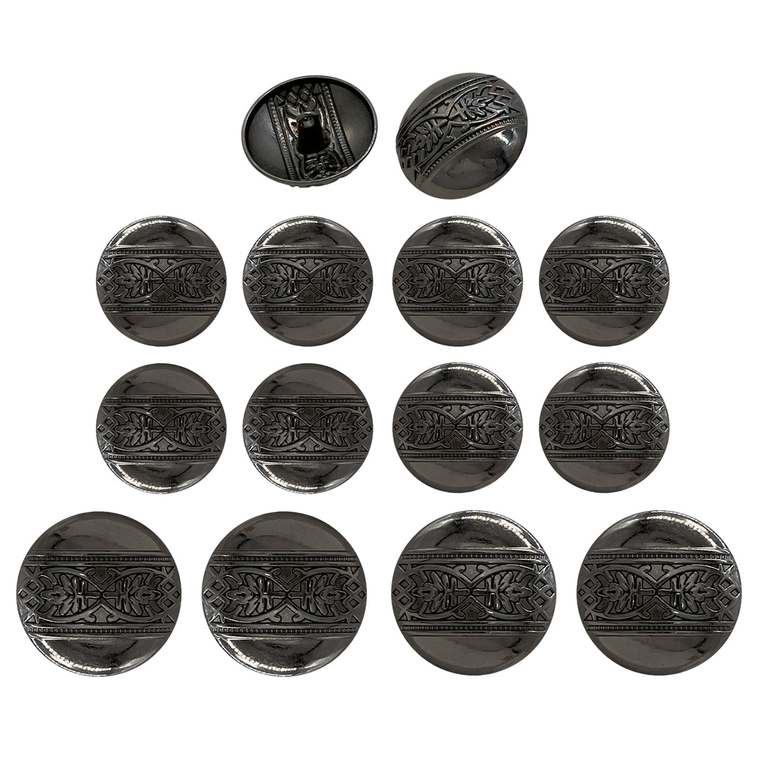 Etched Design Metal Buttons