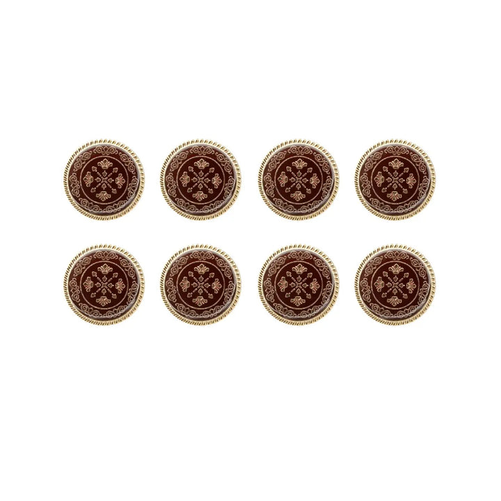 Ornate Metal Buttons with Floral Motif | 17mm(27L) & 21mm(34L)