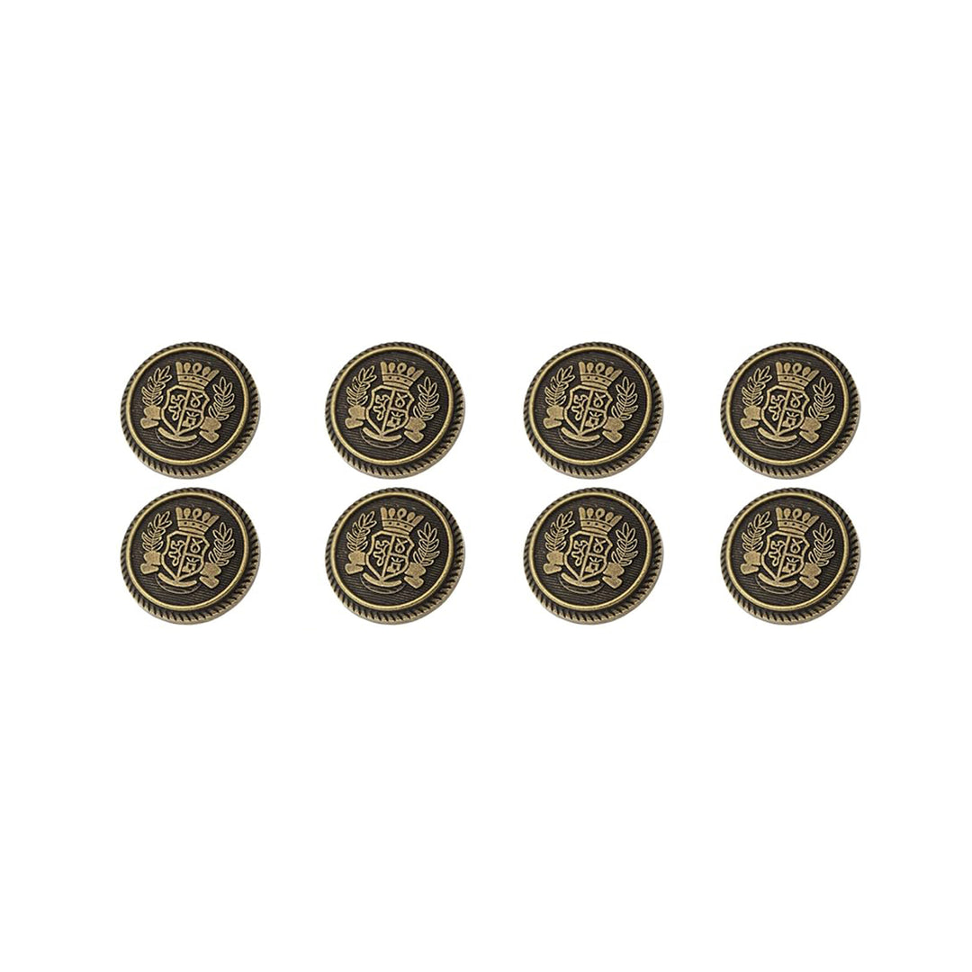 Royal Crest Antique Gold Metal Buttons